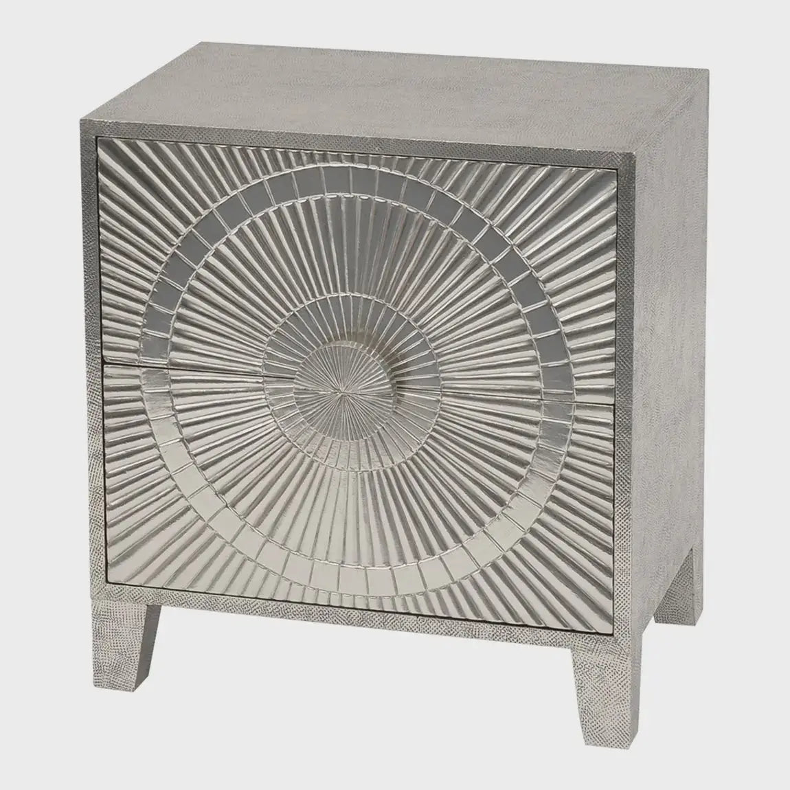 YS Coco Silver Nightstand YS Interiors