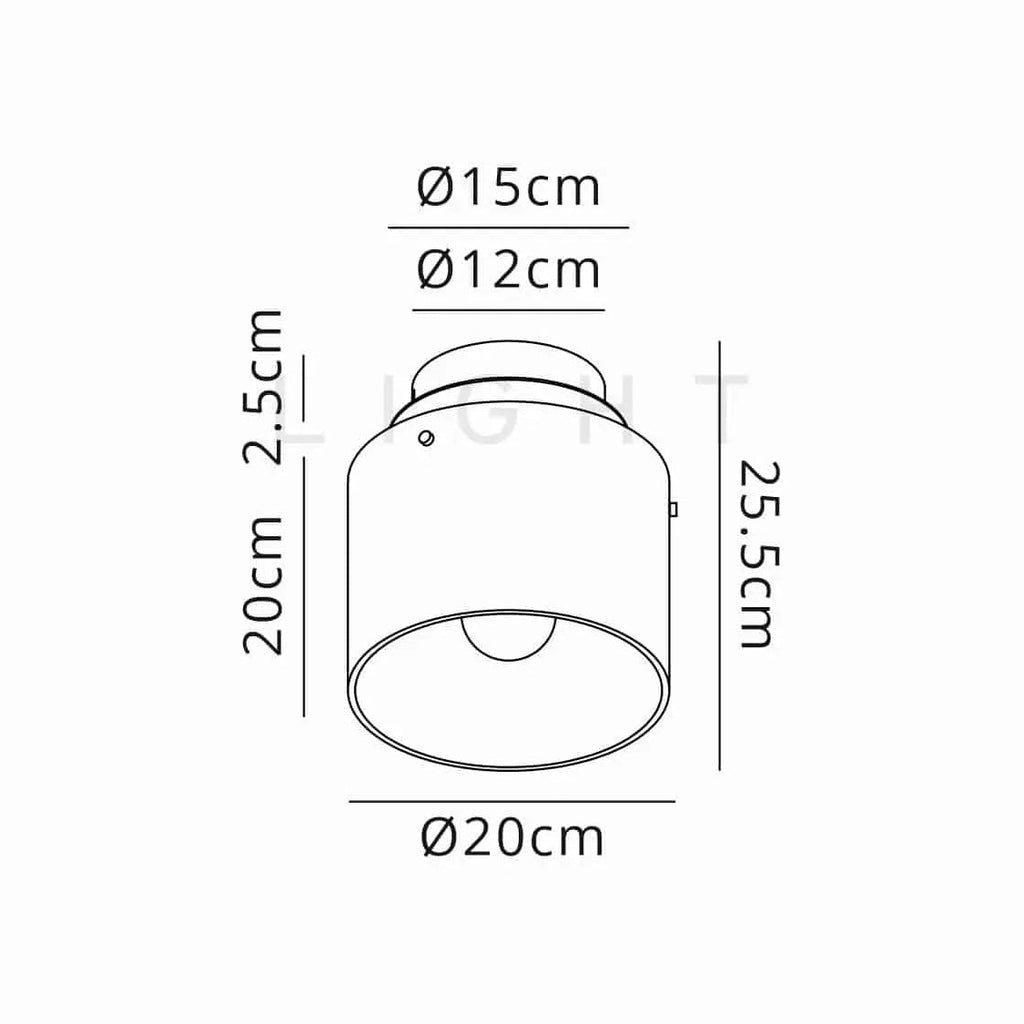 Bonni 1 Light Round Flush Fitting Ceiling Light with Mocha/Amber Glass Home Store Living