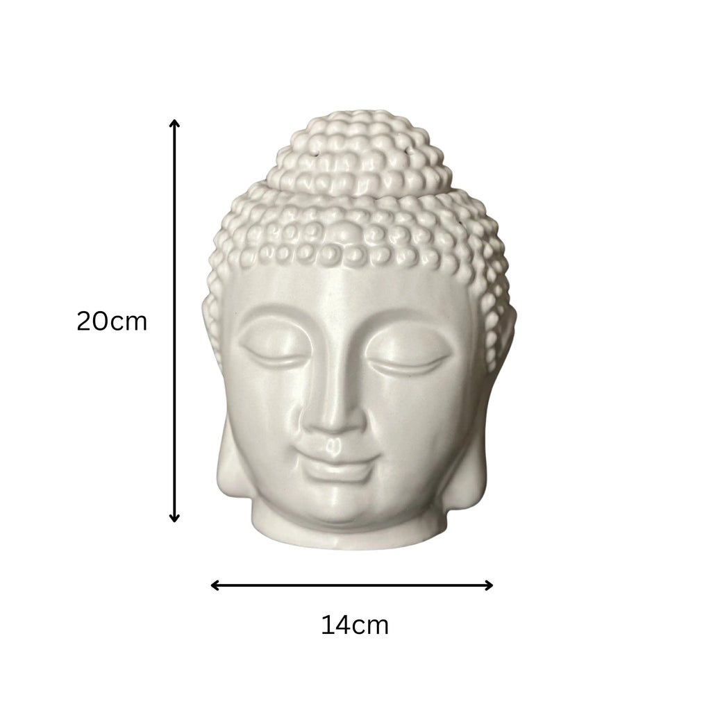 Large Grey Buddha Head Oil Burner and Wax Warmer something different