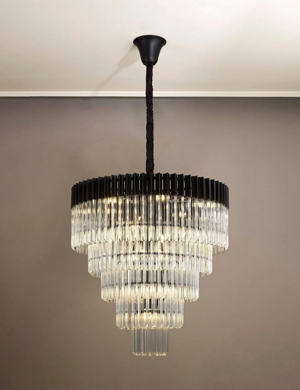 Kiera 19 Light Round Sculpted Glass Pendant Home Store Living