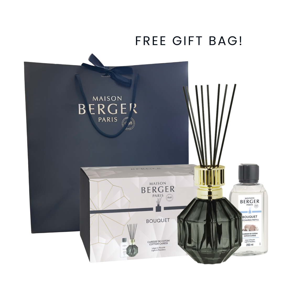 Facette Black Cotton Caress Scented Bouquet Reed Diffuser