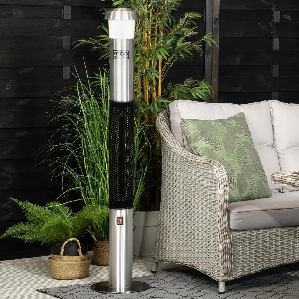 Fogo & Chama Patio Heater with LED & Bluetooth Speaker Home Store Living