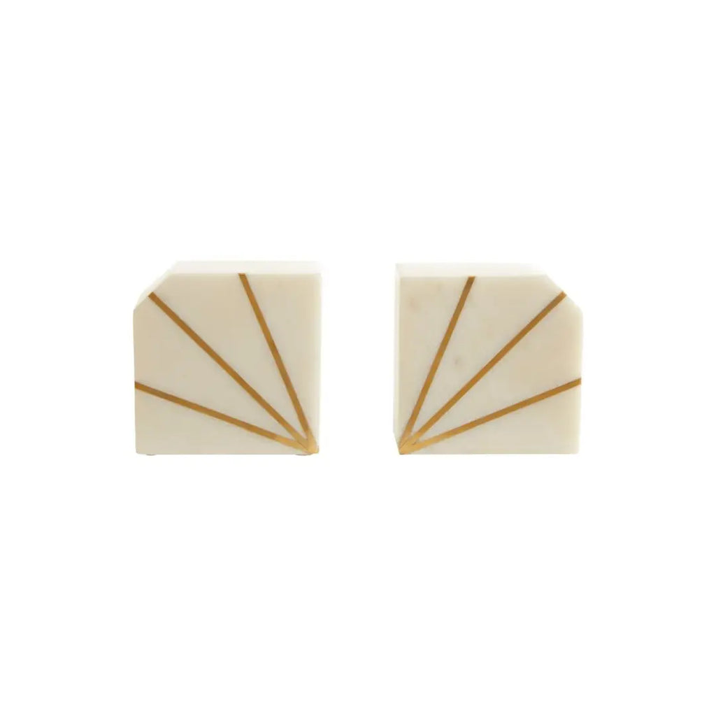 Sena Marble & Gold Bookends (Set of 2) Home Store Living