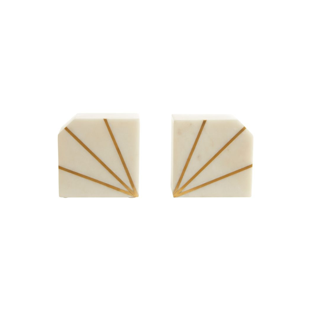 Sena Marble & Gold Bookends (Set of 2) Home Store Living