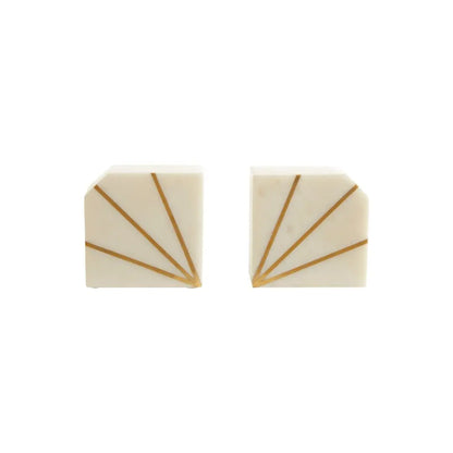 Sena Marble & Gold Bookends (Set of 2) Home Store Living