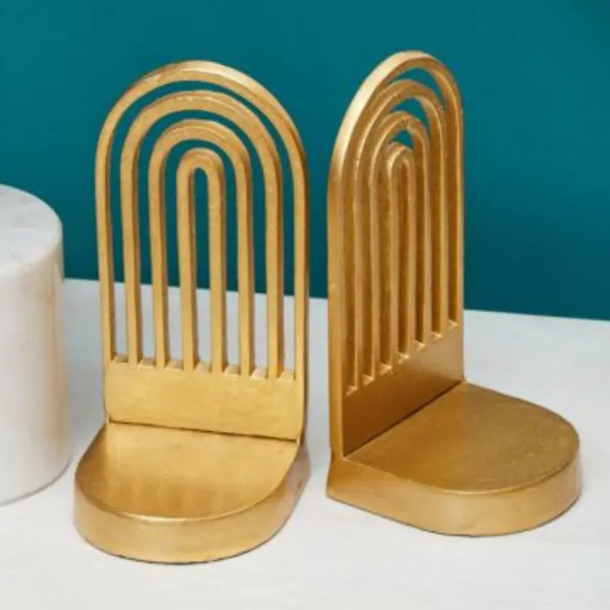Rubi Gold Bookends (Set of 2) Home Store Living
