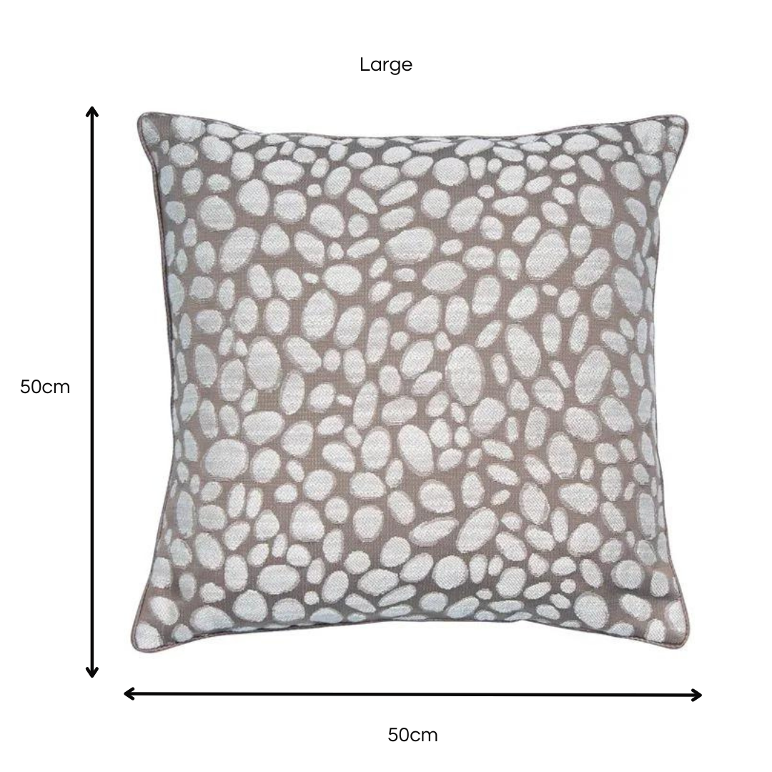 Pebbles Jacquard Taupe Cushion Home Store Living