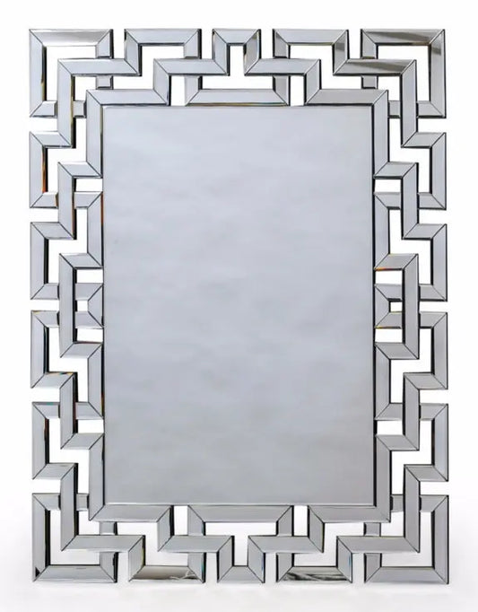 Large Rectangular "Grecian Key" Venetian Mirror Mcgowan and rutherford