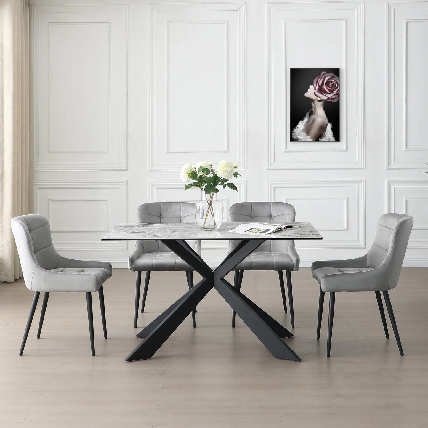 Viva 1.3m Marble Dining Table