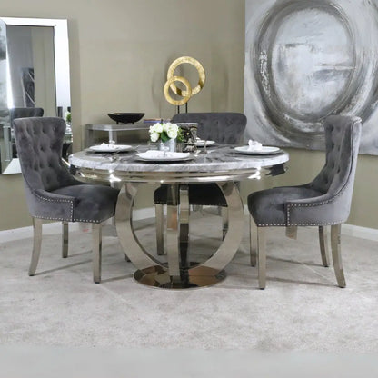 1.3m Chelsea Round Dining Set with 4x Kensington Dining Chairs Home Store Living