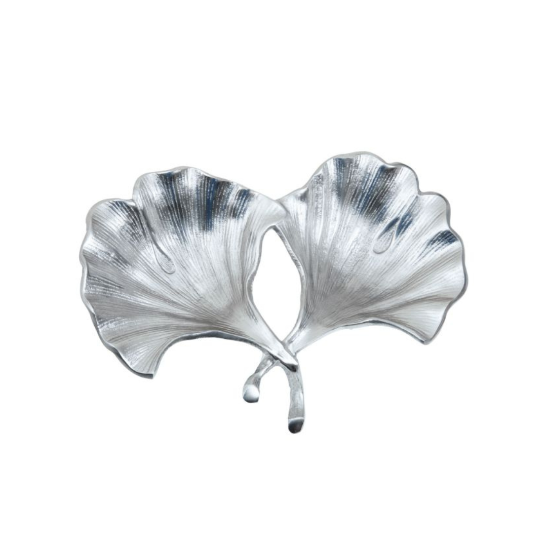 Antique Silver Prota Gojo Leaf Dish Home Store Living