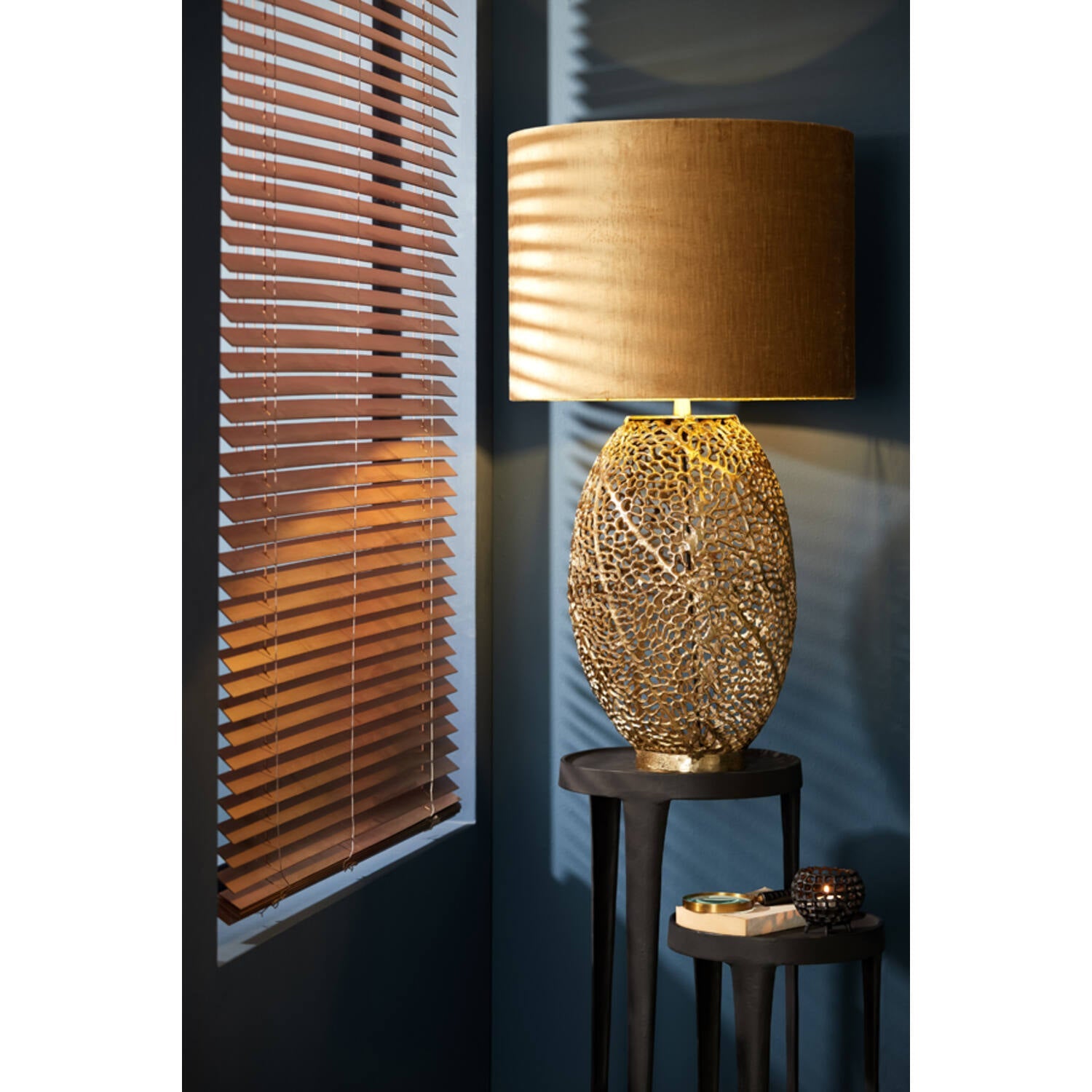 Shade and Lamp base Ø32x55 cm SINULA gold Light and Living