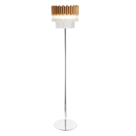 Harrison Matt Gold & Glass Floor Lamp