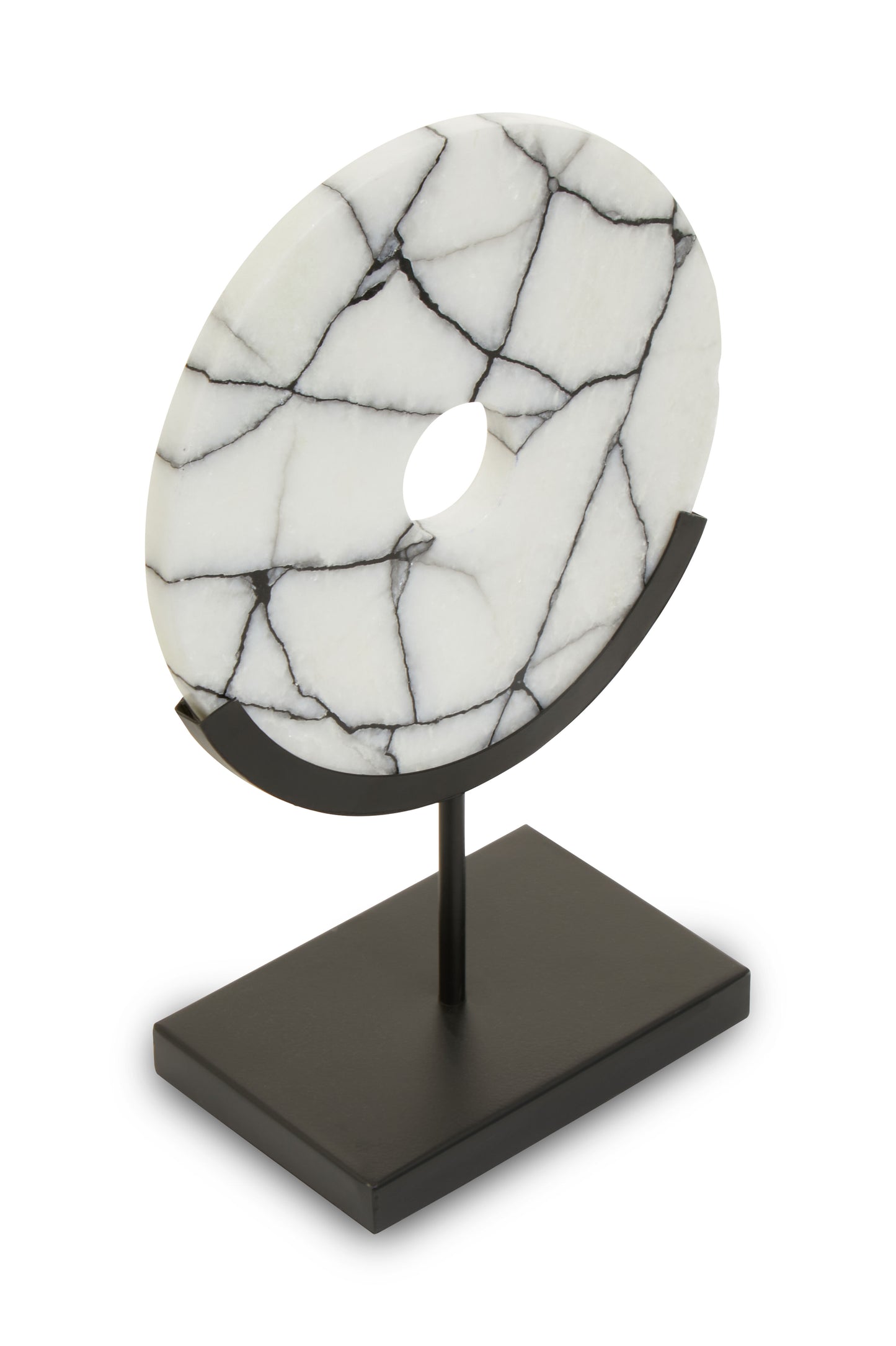 Melena Marble Sculpture On Iron Stand Home Store Living