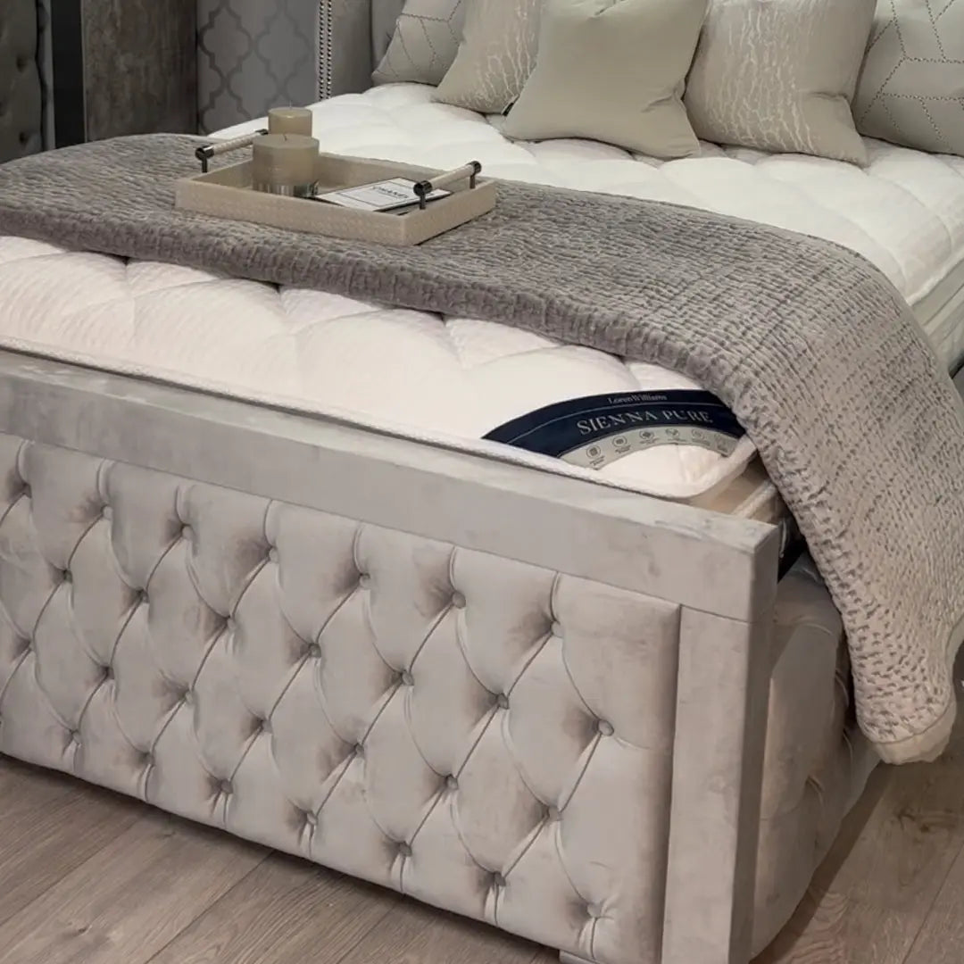 Ambassador Velvet Wing Bed Home Store Living