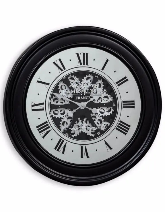 Mirrored Antique Gear Wall Clock Mcgowan and rutherford