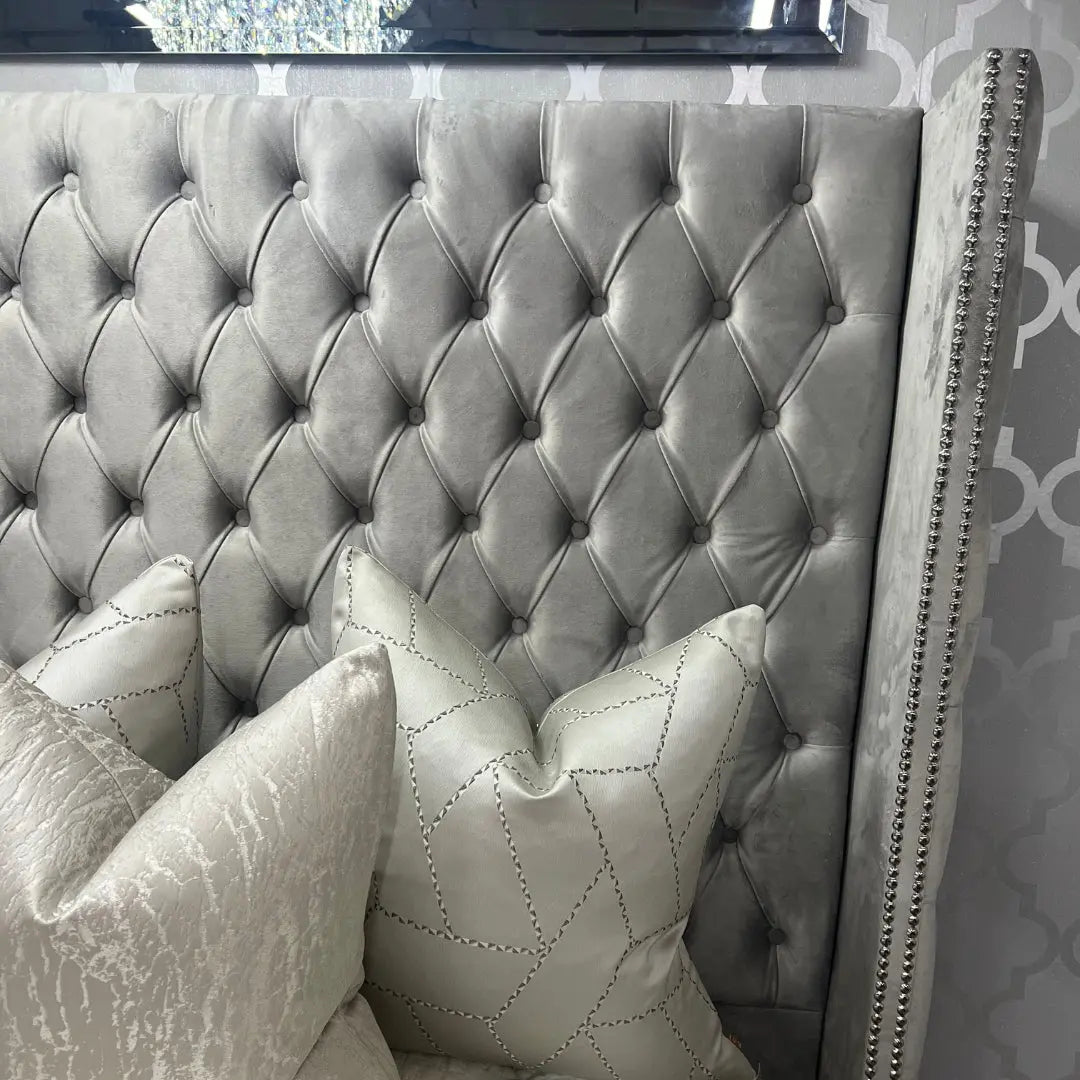 Ambassador Velvet Wing Bed Home Store Living