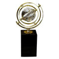 Large 23cm Globe Shape Crystal Ball On Black Base Ivan