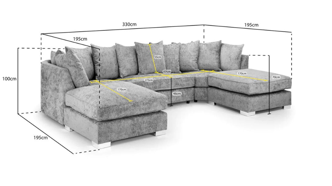 Bishop U Shaped Corner Sofa Home Store Living