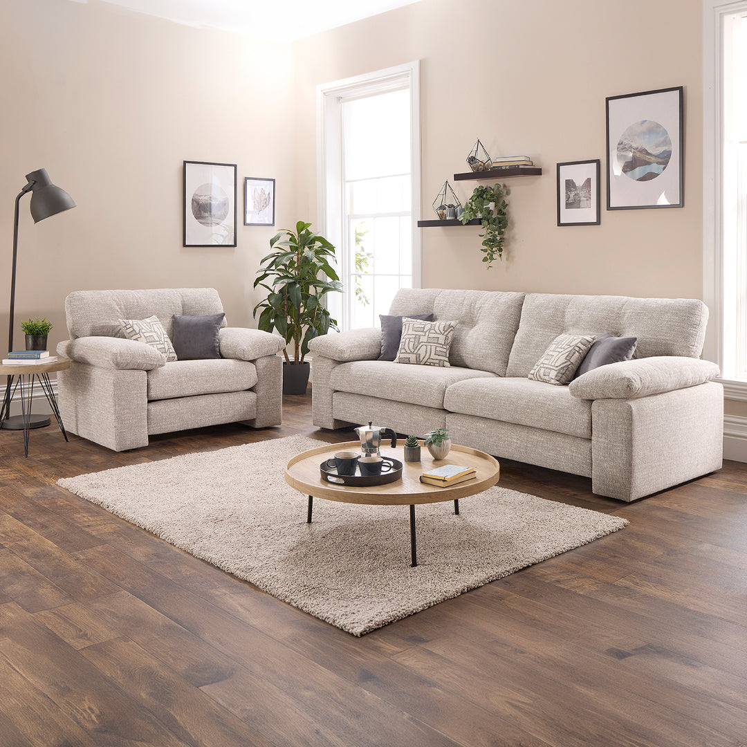 Megan Chenille Sofa Range w/ Accents Lebus
