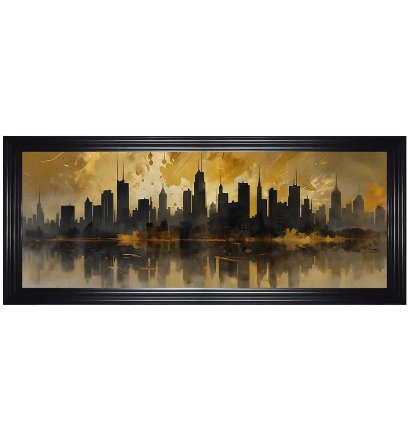 Abstract Golden City View -55x140cm RN Style