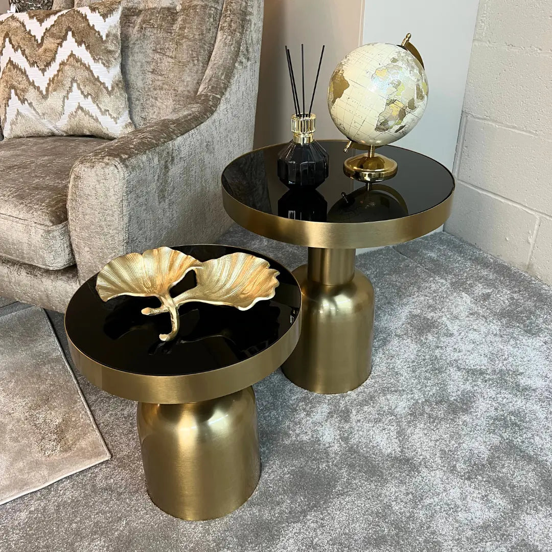 Moorgate Gold Finish Large Side Table Home Store Living