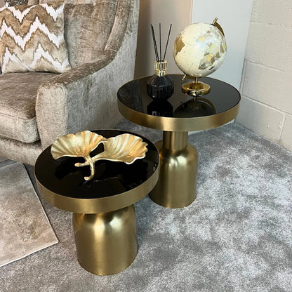 Moorgate Gold Finish Large Side Table Home Store Living