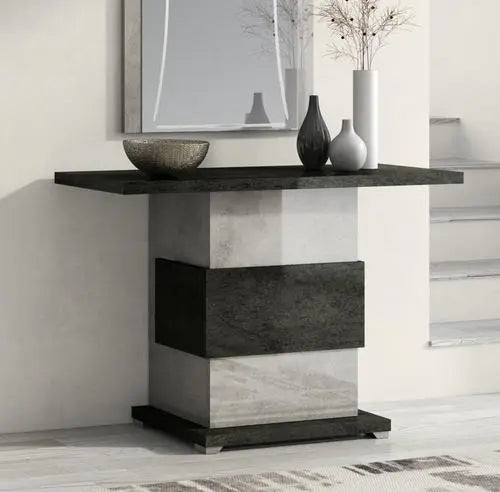 Trillo Grey High Gloss Console Table Home Store Living