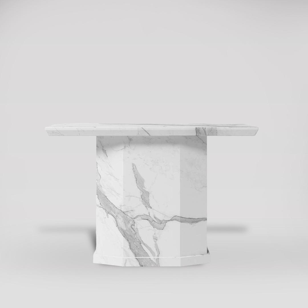 Carra Marble Console Table 1.1m in Naples White Home Store Living