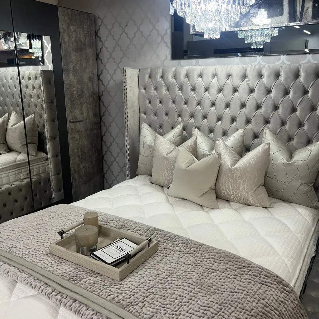Ambassador Velvet Wing Bed Home Store Living
