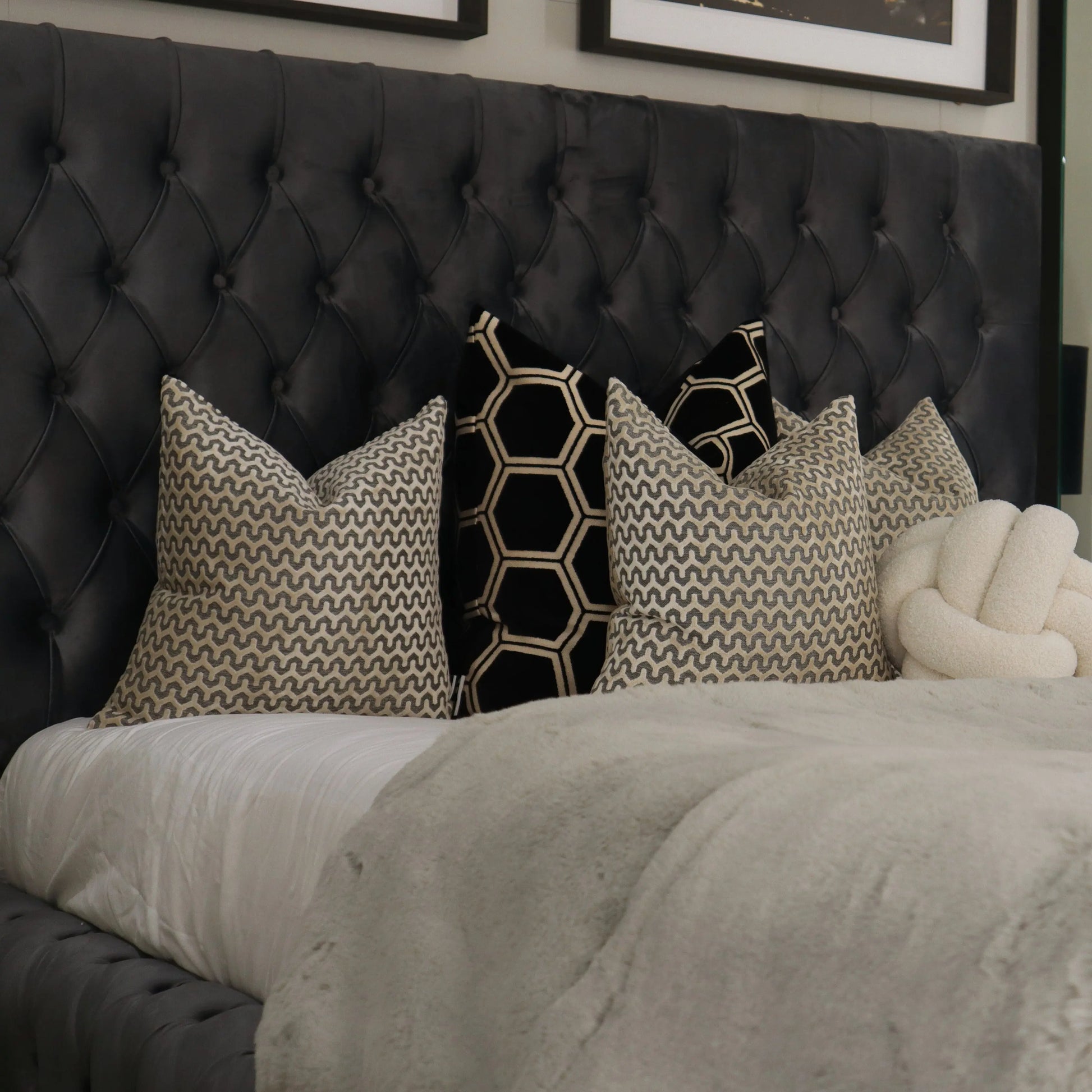 Manhattan Velvet Bed Home Store Living