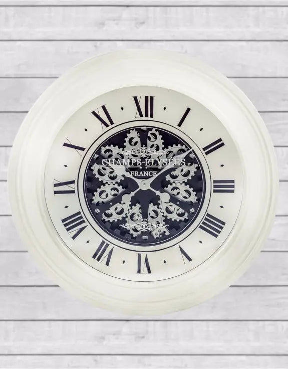 Mirrored Antique Gear Wall Clock Mcgowan and rutherford