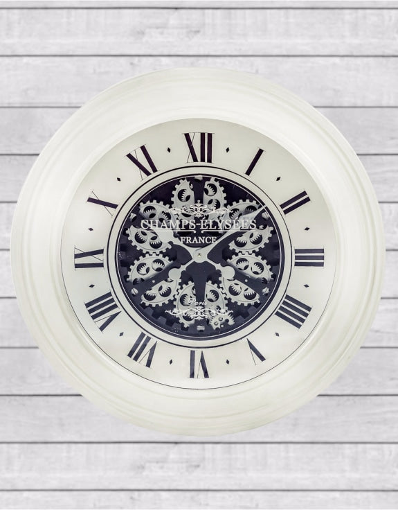 Mirrored Antique Gear Wall Clock Mcgowan and rutherford