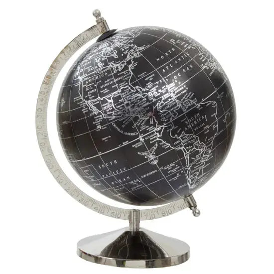 Churchill Black & Silver Globe Sculpture premier housewares