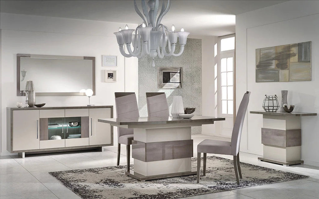 Large Royal Grey High Gloss LED Sideboard san martino