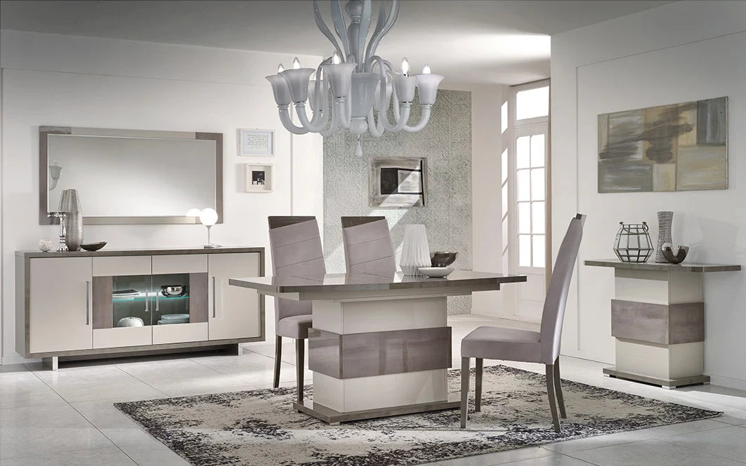 Large Royal Grey High Gloss LED Sideboard san martino