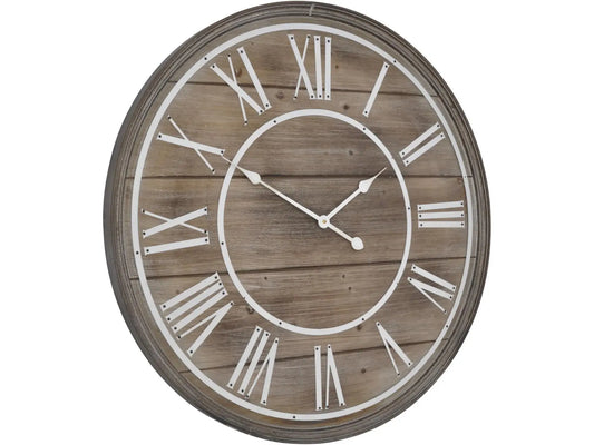 Iconic Hemsby Bleach Wooden Wall Clock Home Store Living