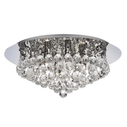 Hannah Crystal Flush Ceiling Light Range Home Store Living