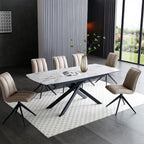 Lima 1.6m Marble Extendable Dining Table Home Store Living