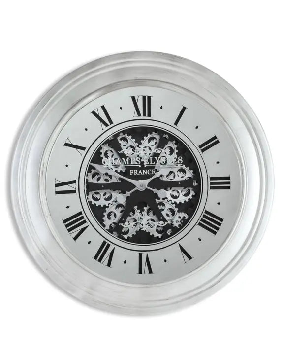 Mirrored Antique Gear Wall Clock Mcgowan and rutherford