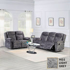 Normandy 2+3 Seater HO2 Light Grey Manual Recliner Sofa Set - Special Deal Linda RS