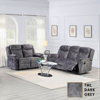 Normandy 2+3 Seater TML Dark Grey Recliner Sofa Set Linda RS