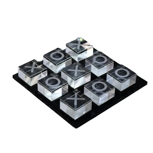 23cm Crystal Tic-Tac-Toe Decorative Game Board Ivan