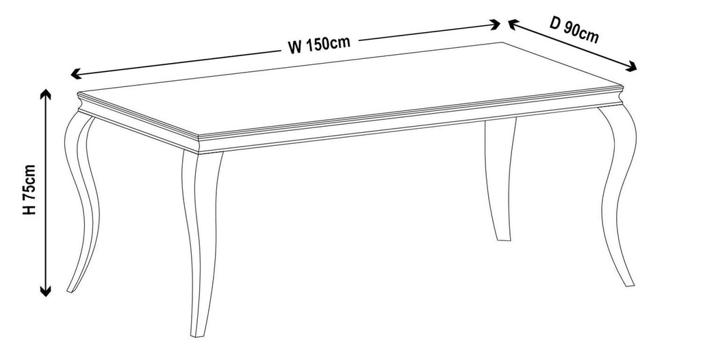 Merida 1.5m Grey Marble Dining Table w/ Chrome Legs AWS