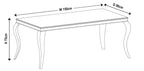 Merida 1.5m Grey Marble Dining Table w/ Chrome Legs AWS