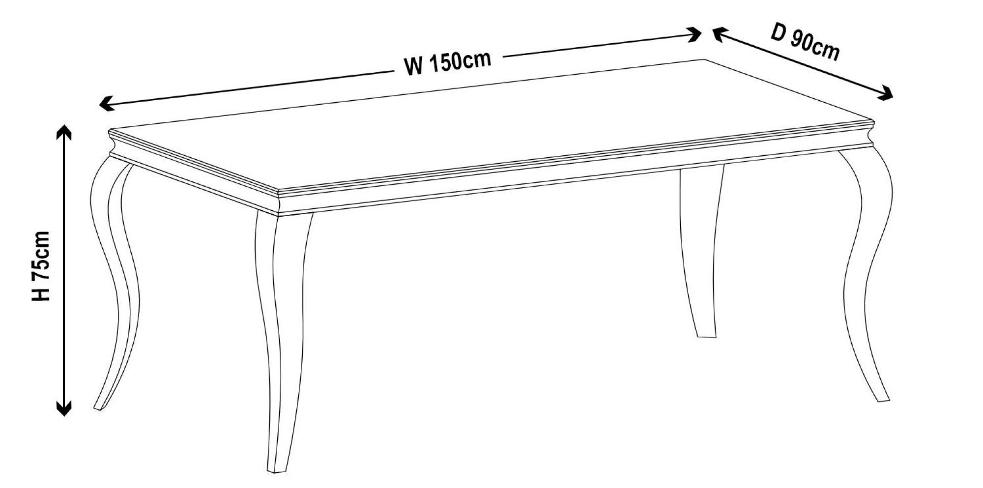Merida 1.5m Grey Marble Dining Table w/ Chrome Legs AWS