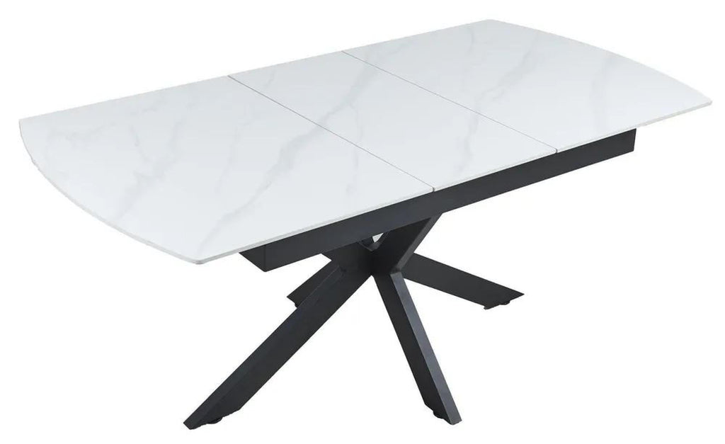 Eva White Sintered Stone Extending Dining Table (140cm - 180cm) Home Store Living