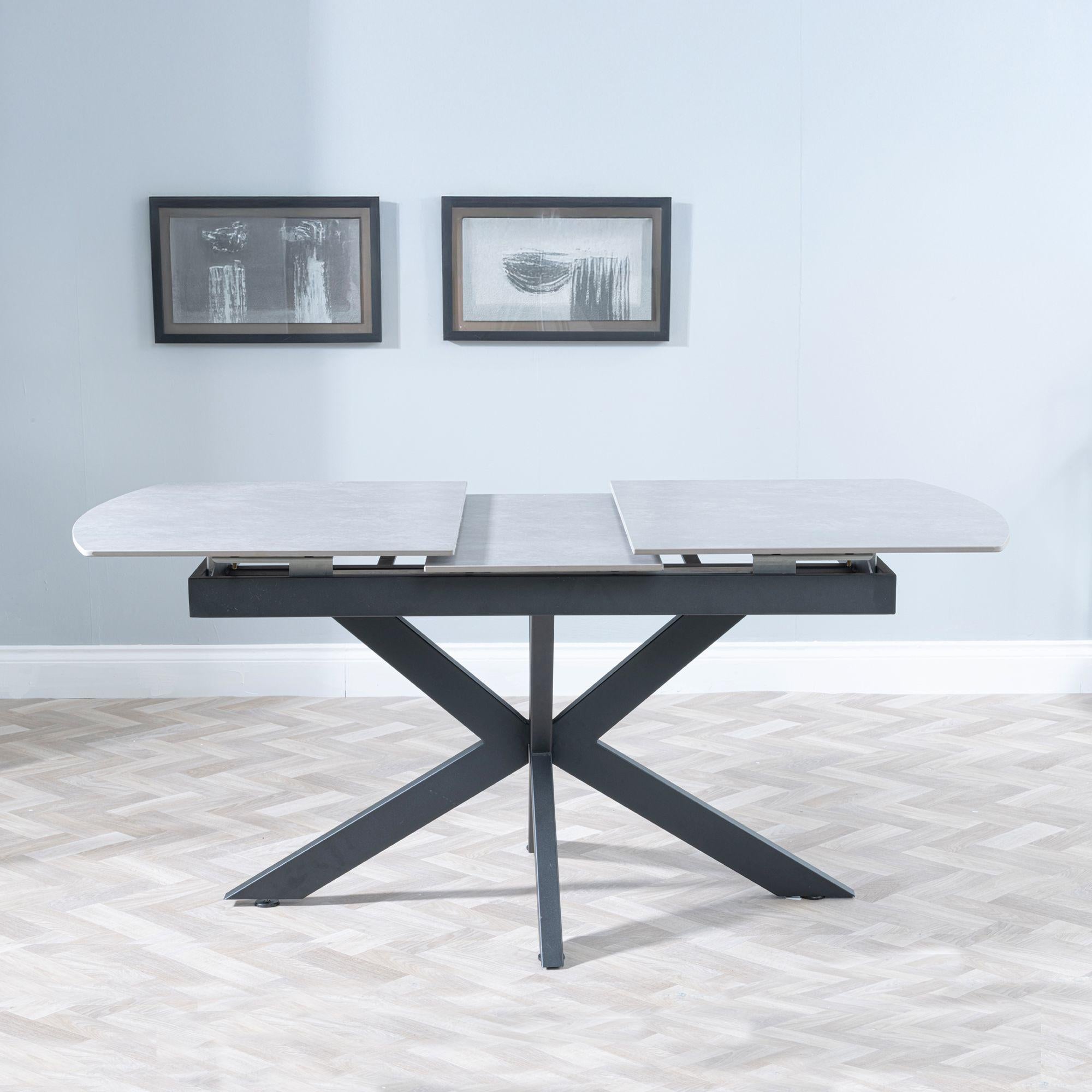 Eva Grey Sintered Stone Extending Dining Table (140cm - 180cm) Home Store Living