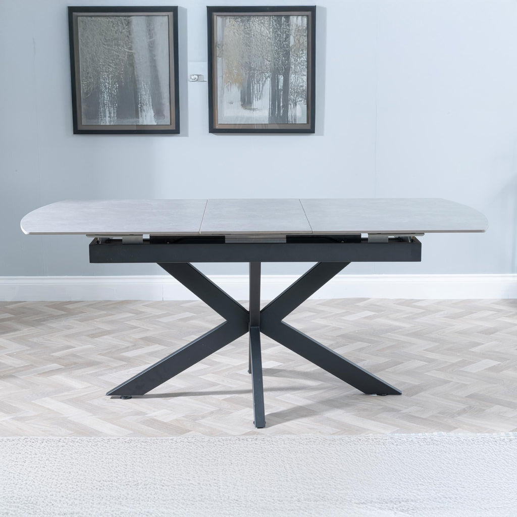 Eva Grey Sintered Stone Extending Dining Table (140cm - 180cm) Home Store Living
