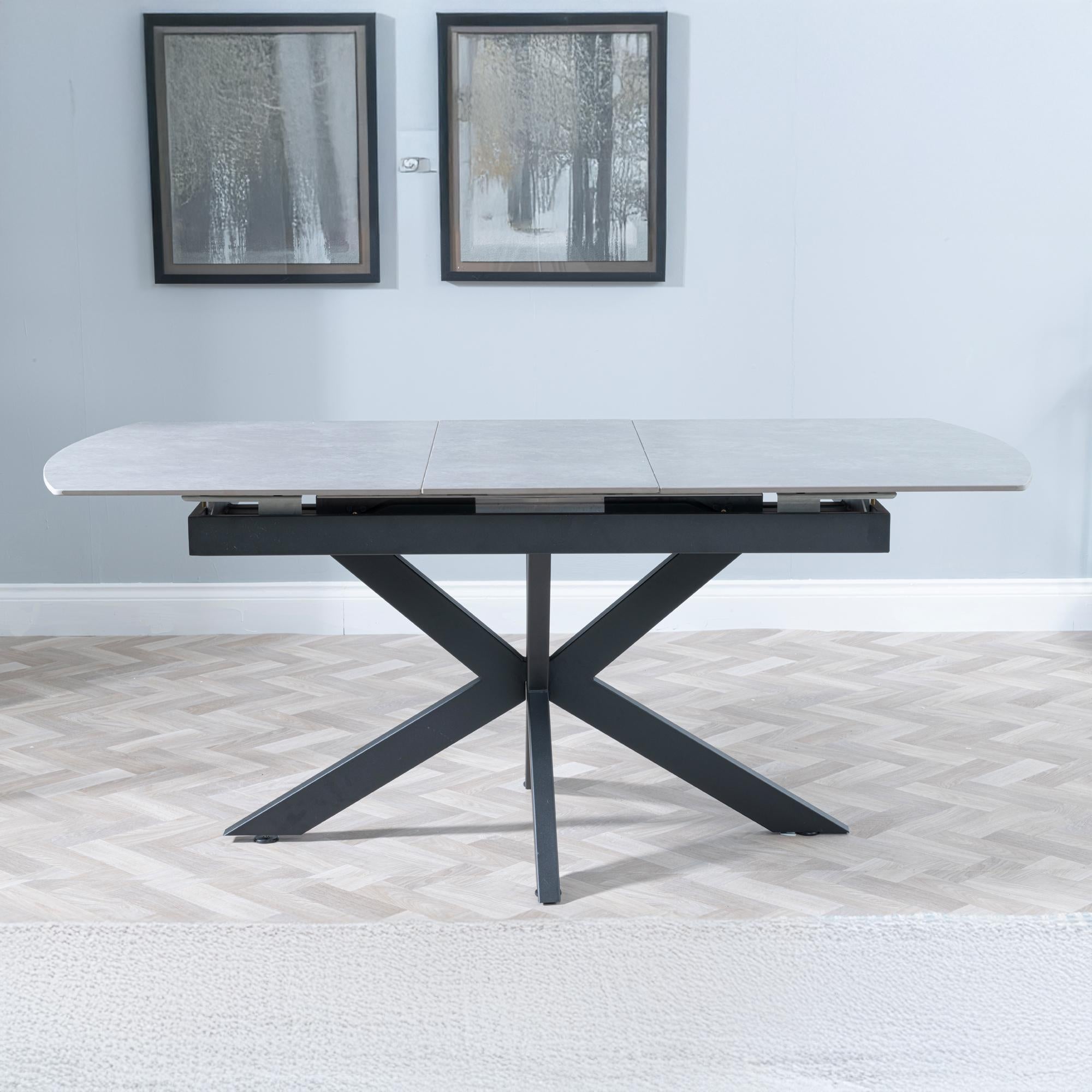 Eva Grey Sintered Stone Extending Dining Table (140cm - 180cm) Home Store Living